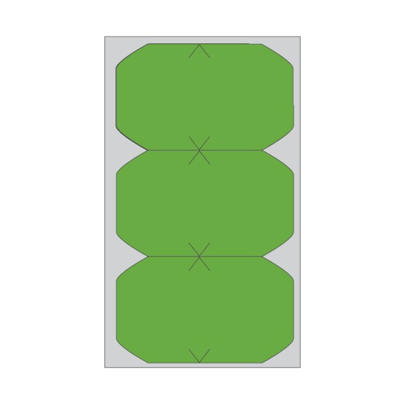 Patient Charge Table-Top - Piggyback 15/16" x 1-9/16" Green